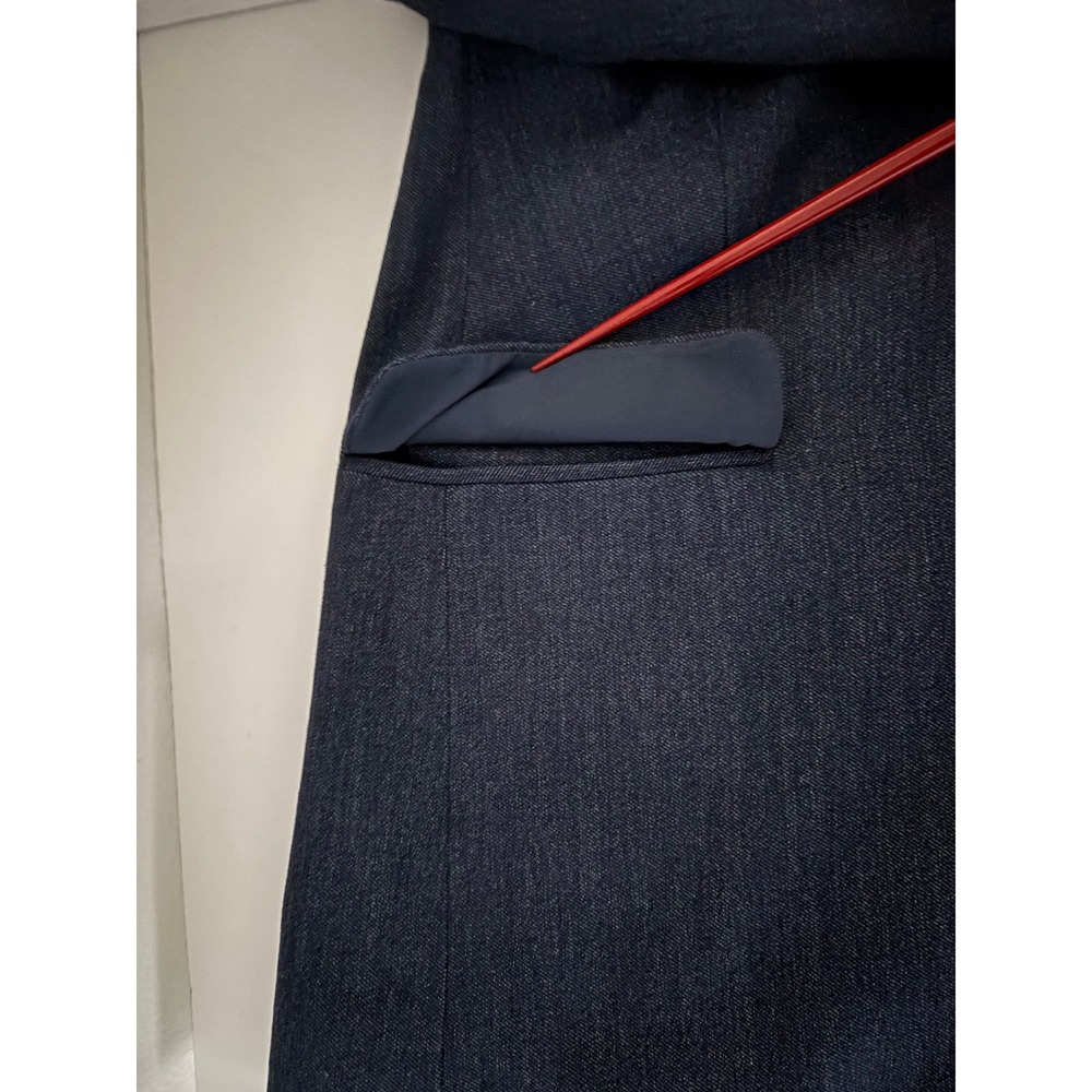 Polished Professional Blazer Size M Dark Wash Editor Lined w/ Vent & Structure - Picture 12 of 13